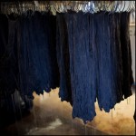 Swans Island Indigo Yarn Drying