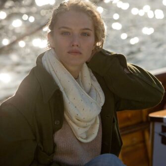 Swans Island Company's Coastal Cowl - the perfect accessory for all four seasons. Knit in the USA with soft merino/silk yarns. Hand-dyed in Maine. Shown here in Ivory.