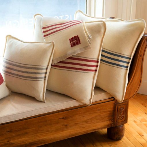 Swans Island Grace Pillows, handwoven in Maine with organic merino wool