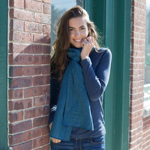 Swans Island's Watercolors Scarf - Handwoven in Maine with soft organic merino wool.