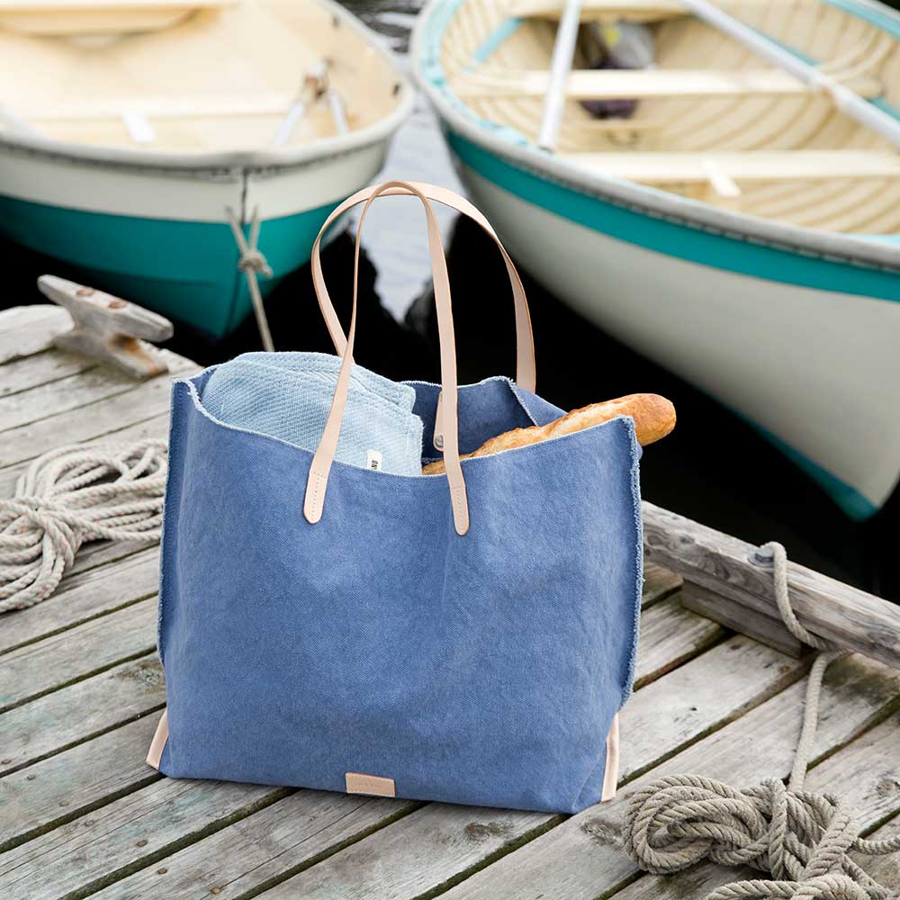 Swans Island- Hana Tote by Graf and Lantz is made in USA with cotton canvas
