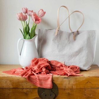 Swans Island Company - Hana Canvas Boat Bag by Graf Lantz - the perfect Mother's Day Gift. Shown here in Dove.