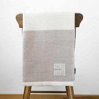 Winterport Throw - Oatmeal and White