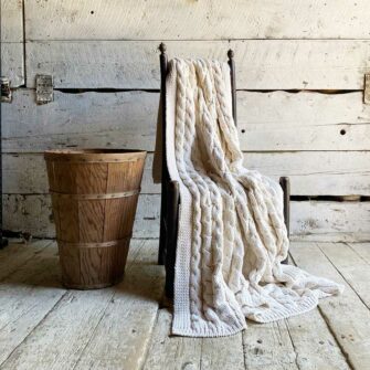 Swans-Island_Chunky-Cotton-Throw_Knit_in Natural undyed cotton