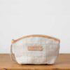 Swans Island's Makeup Bag by Govou is made from up-cycled vintage European hemp grain sacks.