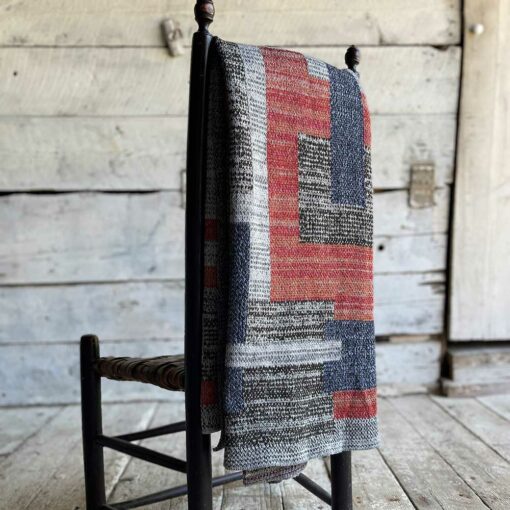 Swans Island's Artisan Patchwork Throw #210 is a one-of-a-kind knit. Made in USA this cozy oversized throw has richly marled yarns. Each one is unique.