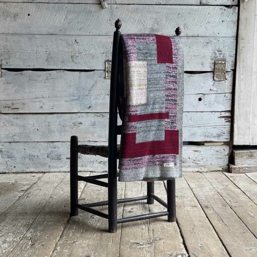 Swans Island's Artisan Patchwork Throw #220 is a one-of-a-kind knit. Made in USA this cozy oversized throw has richly marled yarns. Each one is unique.