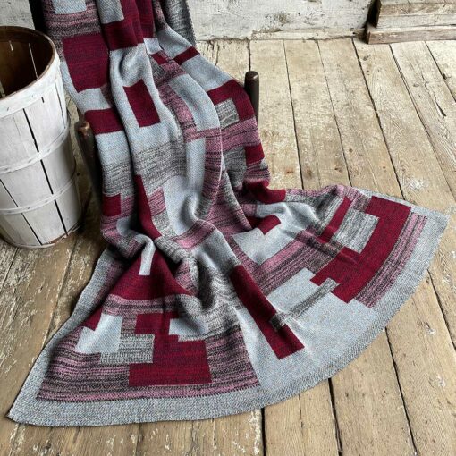 Swans Island's Artisan Patchwork Throw #221 is a one-of-a-kind knit. Made in USA this cozy oversized throw has richly marled yarns. Each one is unique.
