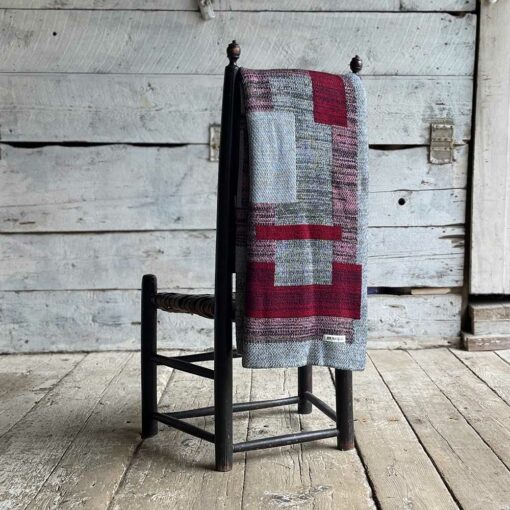 Swans Island's Artisan Patchwork Throw #221 is a one-of-a-kind knit. Made in USA this cozy oversized throw has richly marled yarns. Each one is unique.