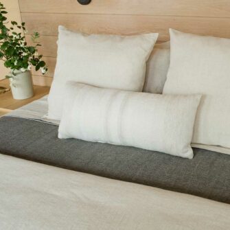 Swans Island Classic Linen Bedding shown in Flax.
