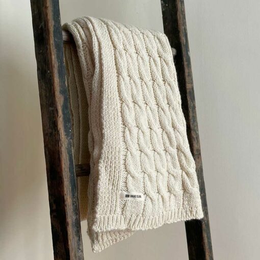 Swans Island's Royal Alpaca Throw blanket is woven in Maine with Alpaca and wool.