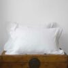 Swans Island Classic Linen Bedding. 100% French Linen, soft and substantial. Made in USA. Shams shown in White.