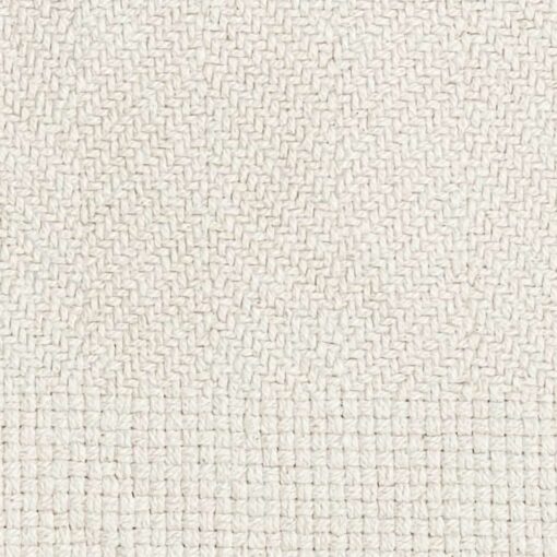 Swans Island's Belgrade Borders Throw blanket is woven in Maine with 100% American cotton.