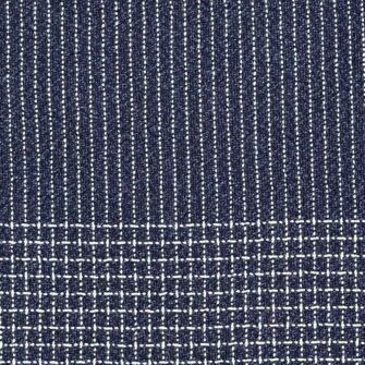 Swans Island's Pinstripe Throw blanket is woven in Maine with a blend of soft American cotton and linen. Shown in Navy. Swatch.