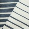Swans Island Company - Breakwater Blanket - made in Maine with soft organic merino wool and cotton. Shown in Graphite + Natural stripe.