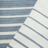Swans Island Company - Breakwater Blanket - made in Maine with soft organic merino wool and cotton. Shown in Pewter + Natural stripe.