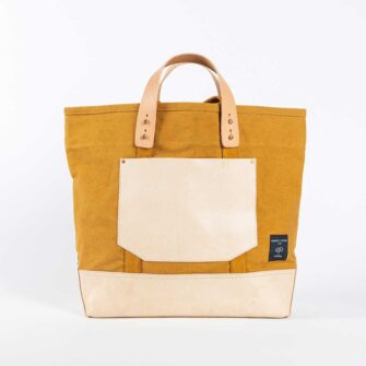 Swans Island Company's Canvas Bucket Tote in heavy cotton canvas - by Immodest Cotton. Mustard Seed