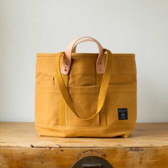 Swans Island Company's Canvas Construction Tote in heavy cotton canvas - by Immodest Cotton. Mustard Seed