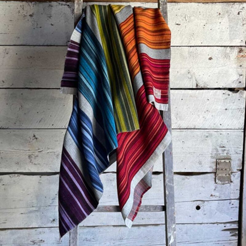 Swans Island Company's Limited Edition Prism Throw #2. Handwoven in Maine. One of a kind.