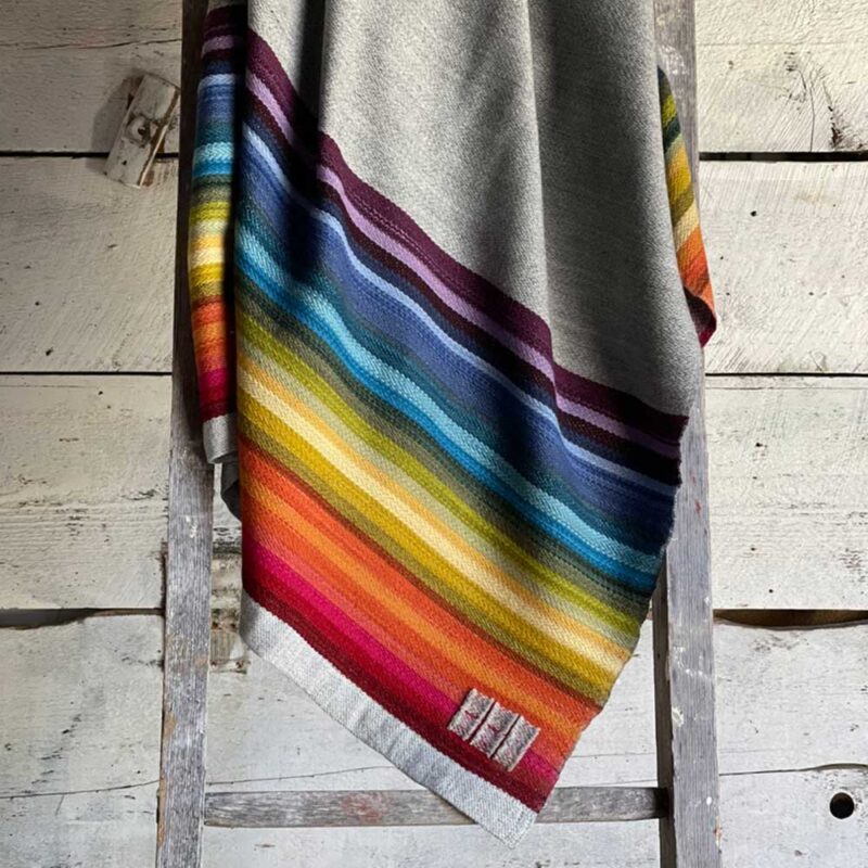 Swans Island Company's Limited Edition Prism Throw #6. Handwoven in Maine. One of a kind.
