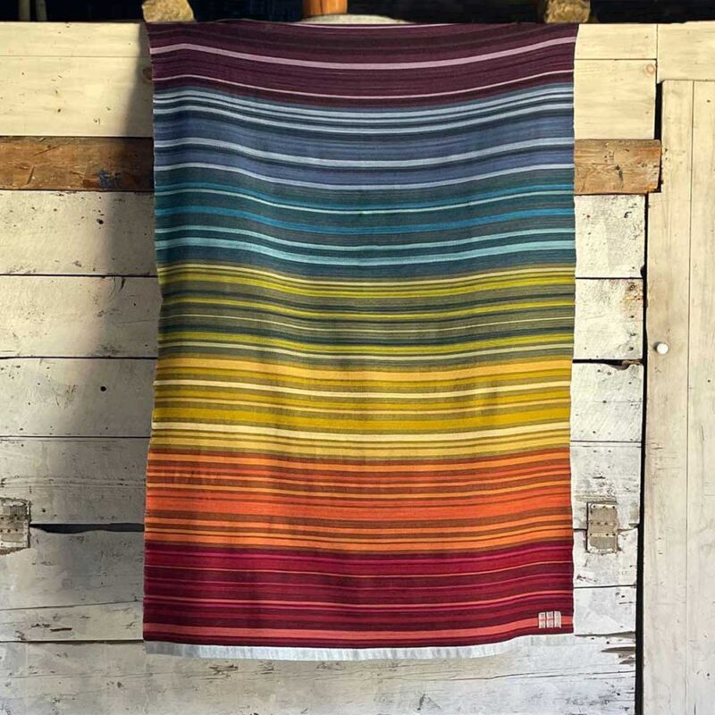Swans Island Company's Limited Edition Prism Throw #1. Handwoven in Maine. One of a kind.