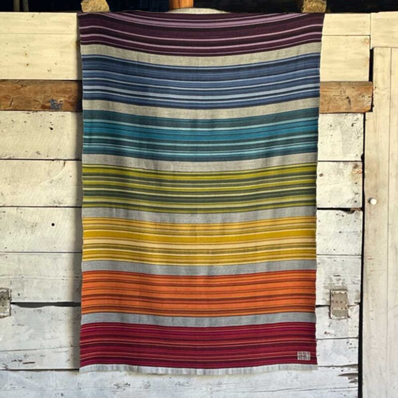 Swans Island Company's Limited Edition Prism Throw #2. Handwoven in Maine. One of a kind.