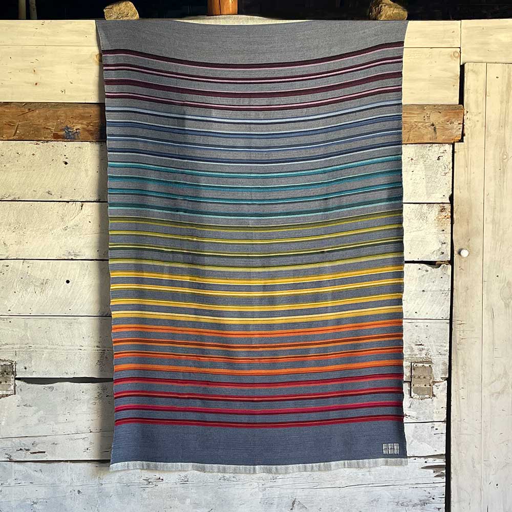 Swans Island Company's Limited Edition Prism Throw #3. Handwoven in Maine. One of a kind.