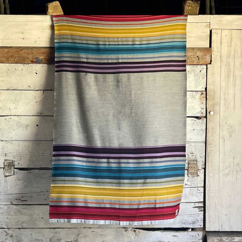 Swans Island Company's Limited Edition Prism Throw #7. Handwoven in Maine. One of a kind.