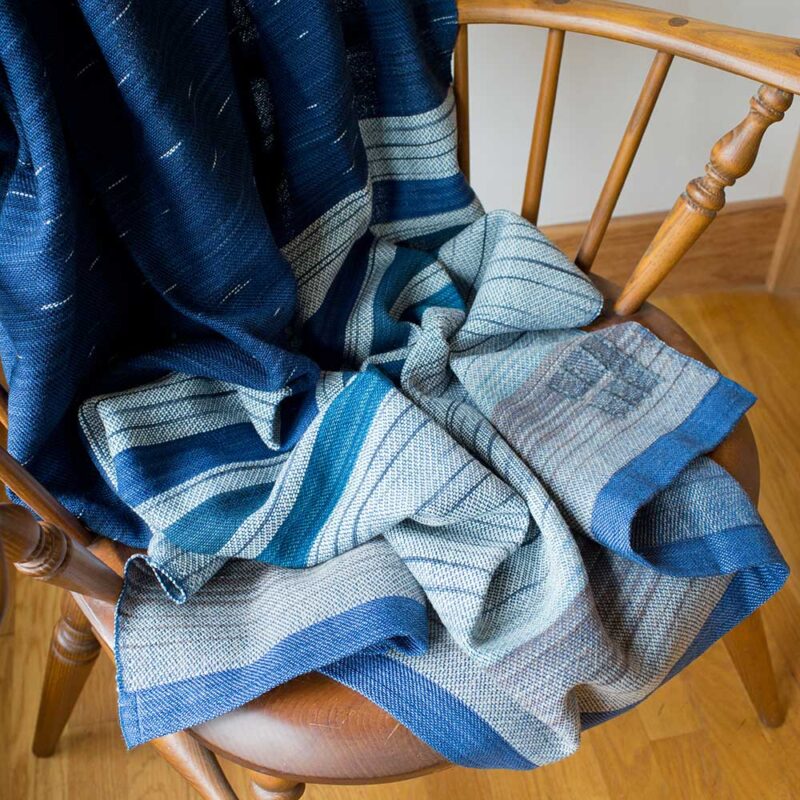 Swans Island Co.'s Limited Edition Ocean Series - Throw #2 "Shoreline" handwoven in Maine. One of a kind.