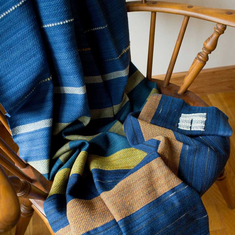 Swans Island Co.'s Limited Edition Ocean Series - Throw #6 "Moonbeams" handwoven in Maine. One of a kind.