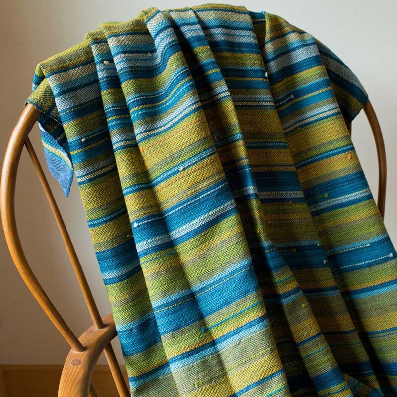 Swans Island Co.'s Limited Edition Ocean Series - Throw #11 "KelpForest" handwoven in Maine. One of a kind.