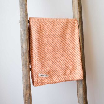 Swans-Island-Bowdoin-Throws woven in Maine with 100% American cotton. Shown here in Orange.
