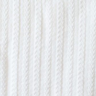Swans-Island-Heavy Cable Throws woven in Maine with 100% American cotton. Shown here in White. Swatch.