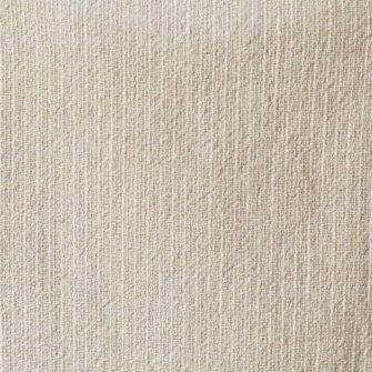 Swans Island Company's Pinstripe Linen Blanket. Made in USA, has an allover subtle pinstripe design highlighted with a checked border. Linen Cotton blend. Shown here in Linen color. Swatch, pinstripe.