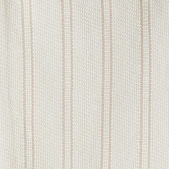 Swans Island Company's Cotton Tulare Throw. Soft 100% Cotton blanket with yarn-dyed woven stripes. Made in USA with 100% American cotton. Shown here in Sand. Swatch